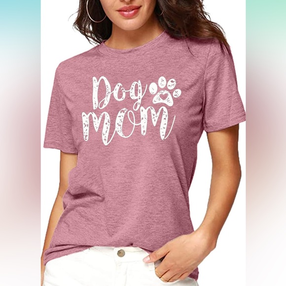 Amazon | Tops | Nwt Dog Mom Tshirts For Women Funny Dog Paw Graphic